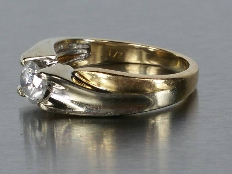 lot 10 image: Two Tone Diamond Ring  Two Tone 10k Gold   $1350 Retail