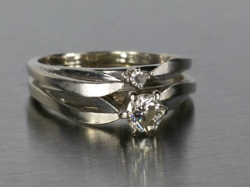 lot 17 image: .50 Carat Diamond Ring  14k White Gold  $1950 Retail