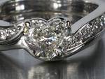 1.75 Carat Diamond Heart Shaped Wedding Set | 14k White Gold | $7200 Appraisal