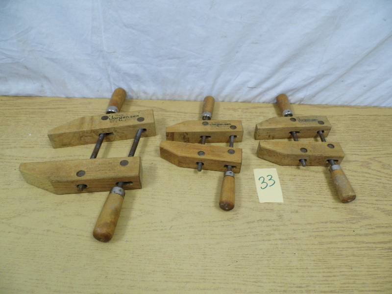 lot 33 image: Wooden Clamps