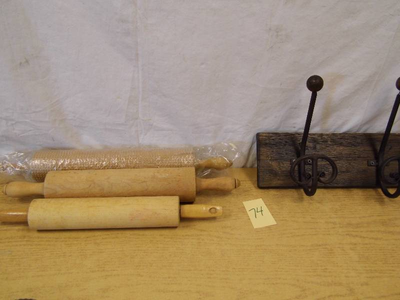 lot 74 image: Rolling Pins - Coat Rack