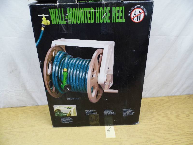 lot 107 image: Wall Mounted Hose Reel