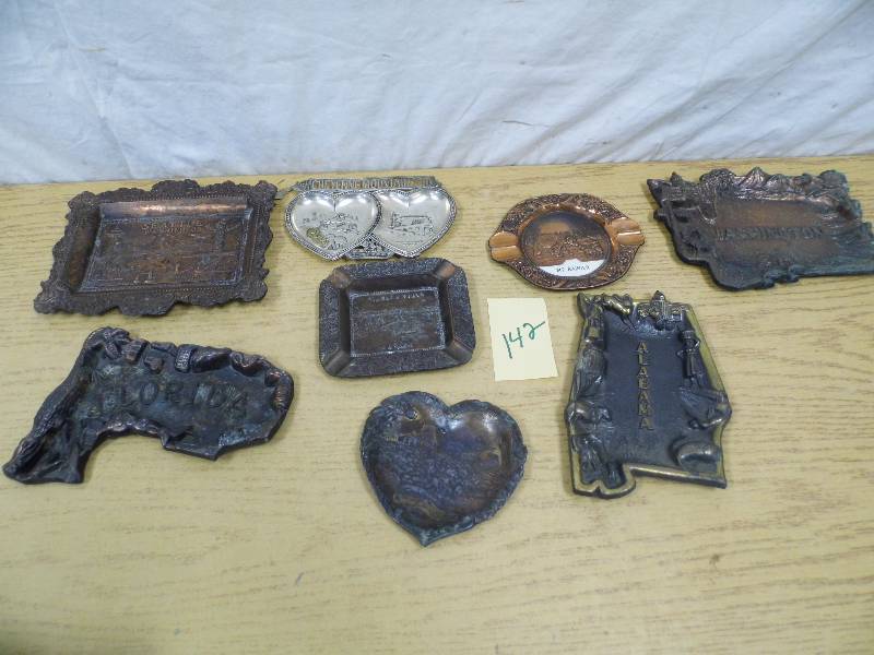 lot 142 image: Collector Metal Ashtrays