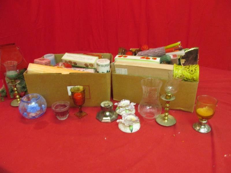 lot 126 image: candles, candleholders
