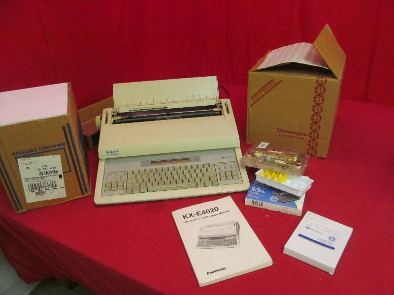 lot 150 image: door lock, Panasonic typewriter