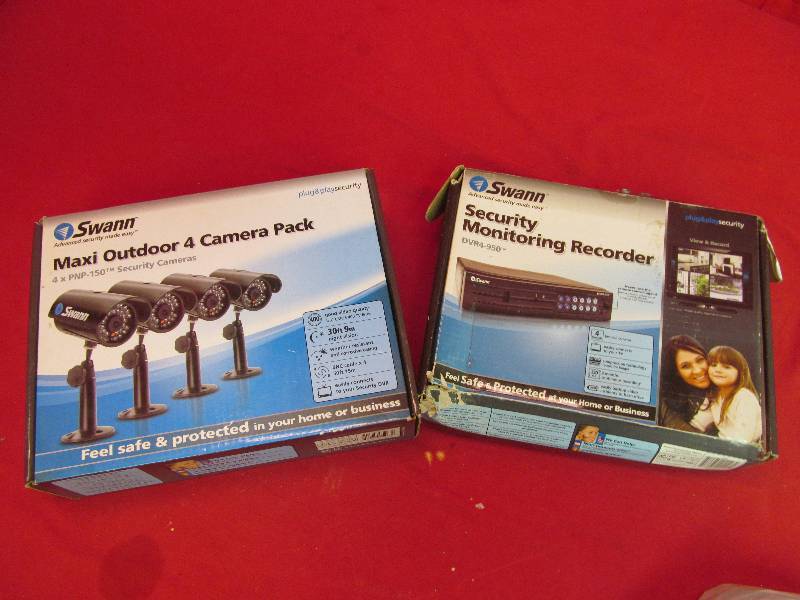lot 155 image: Swann maxi outdoor 4 camera monitoring system