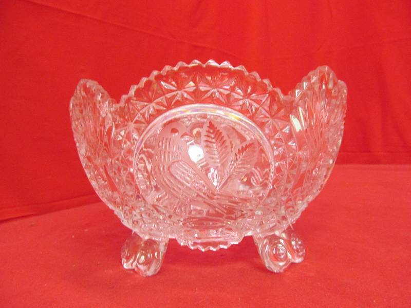lot 58 image: lead glass serving bowl
