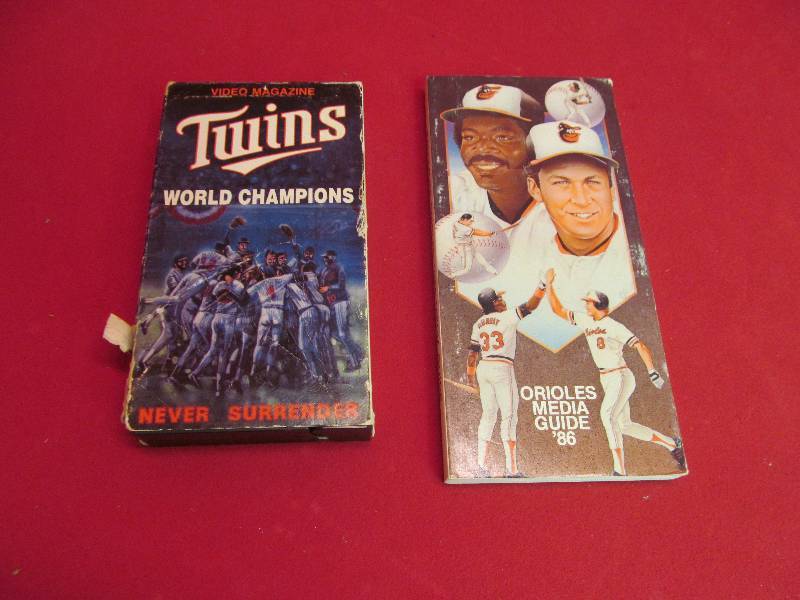 lot 109 image: MN Twins 1987 Video Baltimore Orioles Media Guide