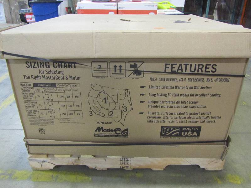 lot 18 image: MasterCool 5000 CFM Down-Draft Roof 8 in. Media Evaporative Cooler for 1650 sq. ft. (Motor Not Included)