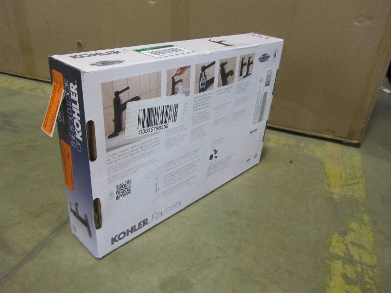 lot 20 image: KOHLER Georgeson Single Hole Single-Handle Bathroom Faucet with Drain in Oil-Rubbed Bronze