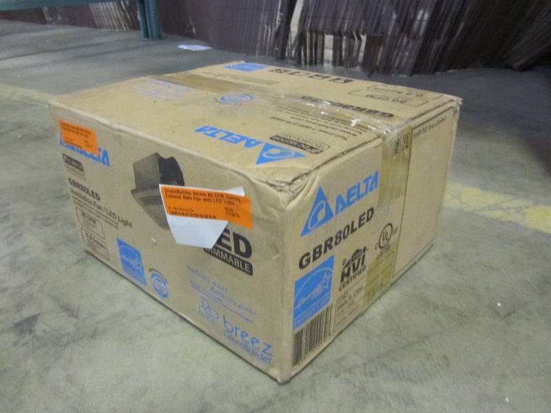 lot 22 image: Delta Breeze GreenBuilder Series 80 CFM Ceiling Exhaust Bath Fan with LED Light