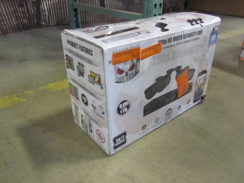 lot 33 image: Night Owl 8-Channel 1080 Lite 1TB Surveillance DVR with 4 x 720p Cameras HDA10L7BU841
