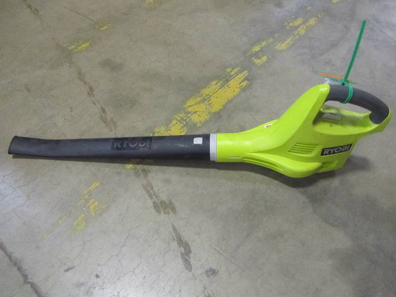 lot 32 image: Ryobi ONE 120 MPH 18-Volt Lithium-Ion Cordless Hard Surface Leaf BlowerSweeper - 1.3 Ah Battery and Charger Included P2102