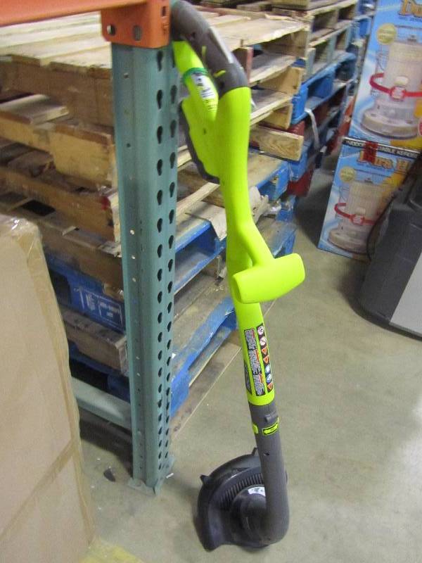lot 36 image: Ryobi ONE 18-Volt Lithium-Ion Cordless Electric String Trimmer and Edger No Battery or Charger