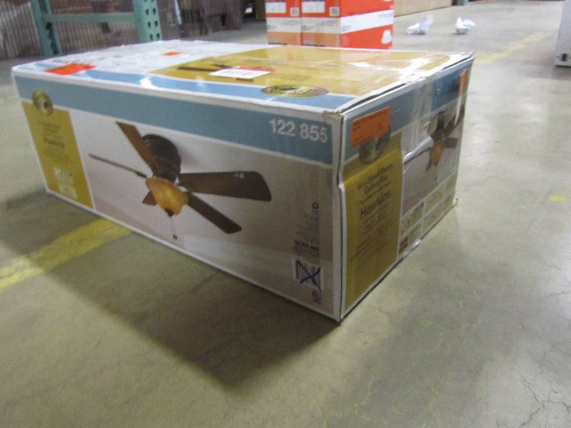 lot 43 image: Hampton Bay Hawkins 44 in. Tarnished Bronze Ceiling Fan YG204-TB-D