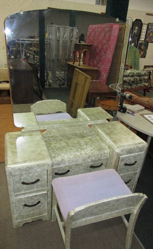 Waterfall Dresser with Mirror