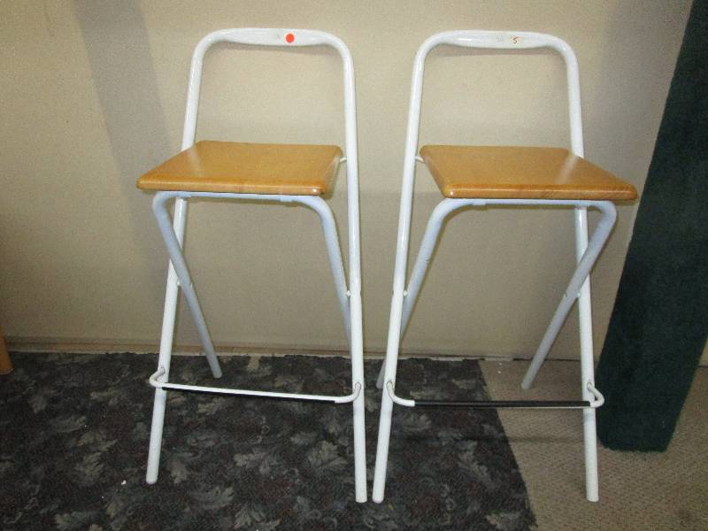 2 Stools that Fold Up. Seat Height is 28 12