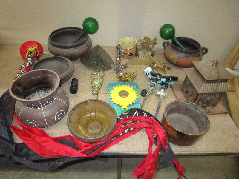 Lots of Flower Pots and Sprinklers, Heavy Clay Flower Pots not Plastic