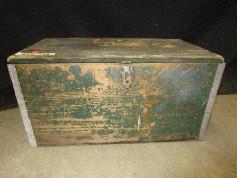 Green Chest With handles, 25 l x 14 w x12 12 H