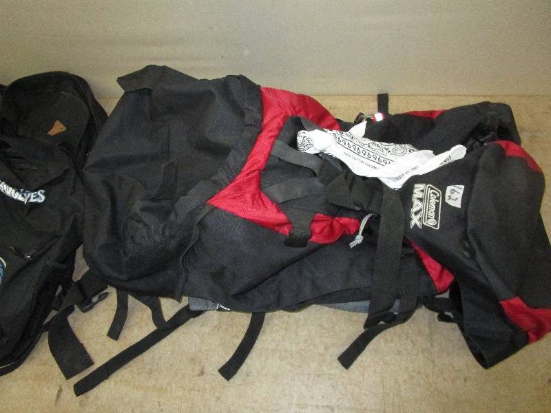 Coleman Max Backpacking Pack, Eddie Bauer Bag and Back Pack