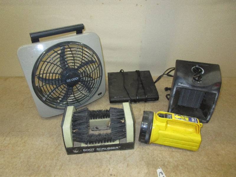 Boot Scrubber, Fan, Heater, DVD Player and Flashlight