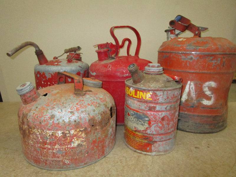 Rustic Metal Gas Cans