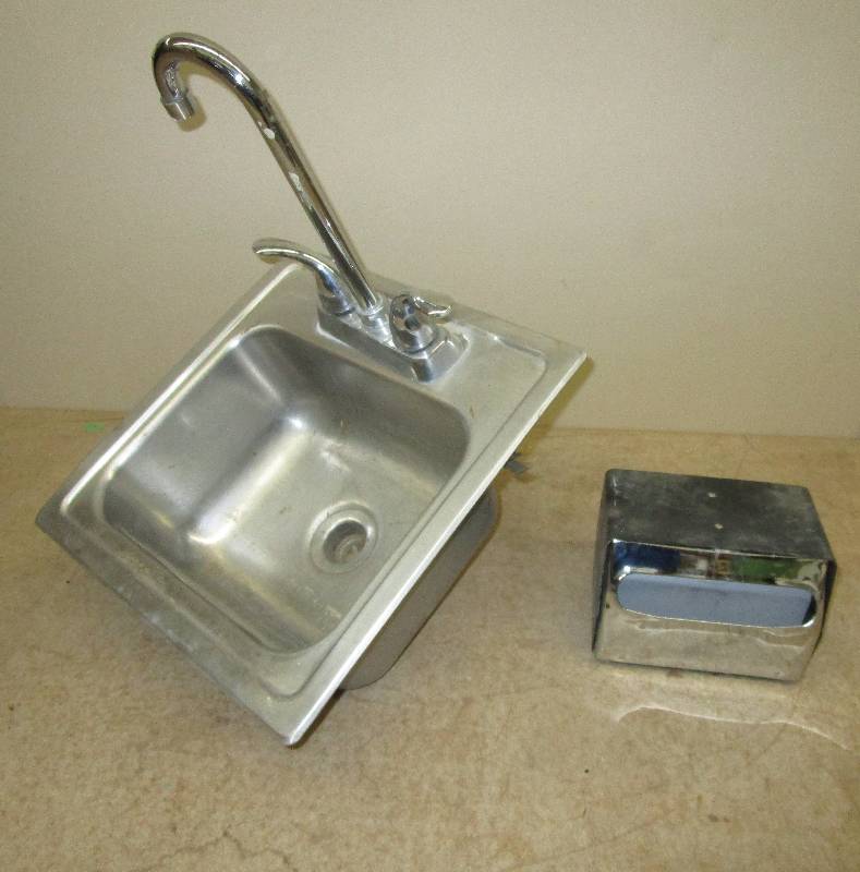 Stainless Steel Faucet and Sink, Resturant Napkin Holder