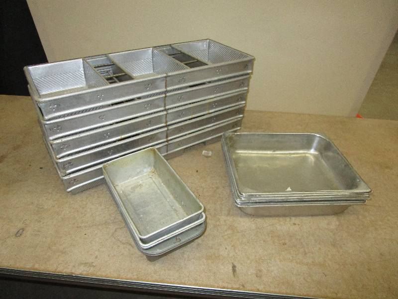 5 Commercial Bread Pans, 5 Bread Pans,4  Stainless Pans