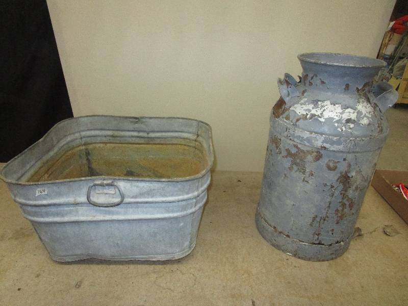 Cream Can and Wash Tub