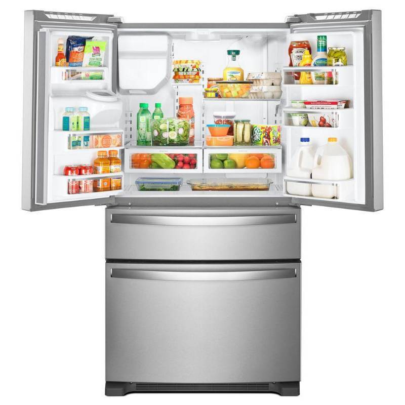 lot 4 image: BRAND NEW - WITH WARRANTY - WHIRLPOOL  MODEL # (WRX735SDHZ) - 36 in. W 25.0 cu. ft. French Door Refrigerator in Fingerprint Resistant Stainless Steel -       MSRP $ 2399.99