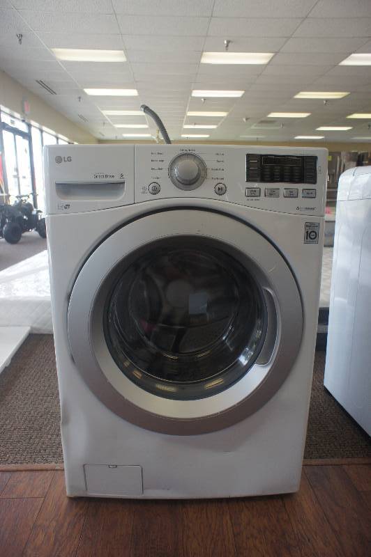 lot 10 image: NEW SCRATCH AND DENT - LG  MODEL # WM3270CW) - Front-Loading Washer - White  - MSRP $ 799.99 - TESTED WORKS