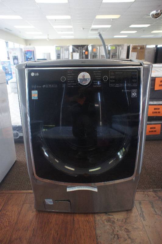 lot 12 image: NEW SCRATCH AND DENT - LG MODEL # (WM9000HVA) - Front-Loading Washer - Graphite Steel - MSRP $ 1999.99 - TESTED WORKS
