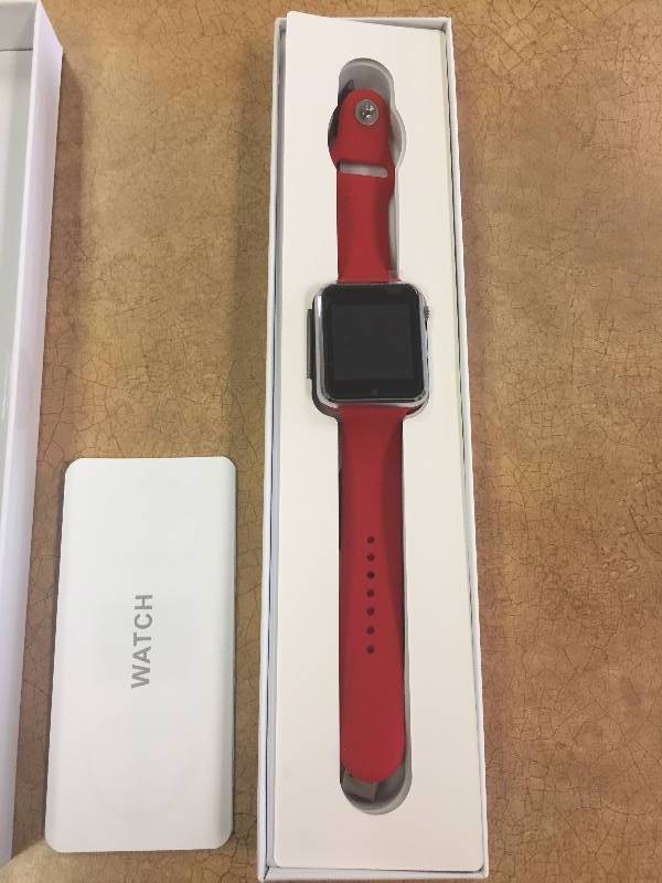 lot 24 image: BRAND NEW BSWG10 Bluetooth Smart Wrist Watch With Camera (RED)