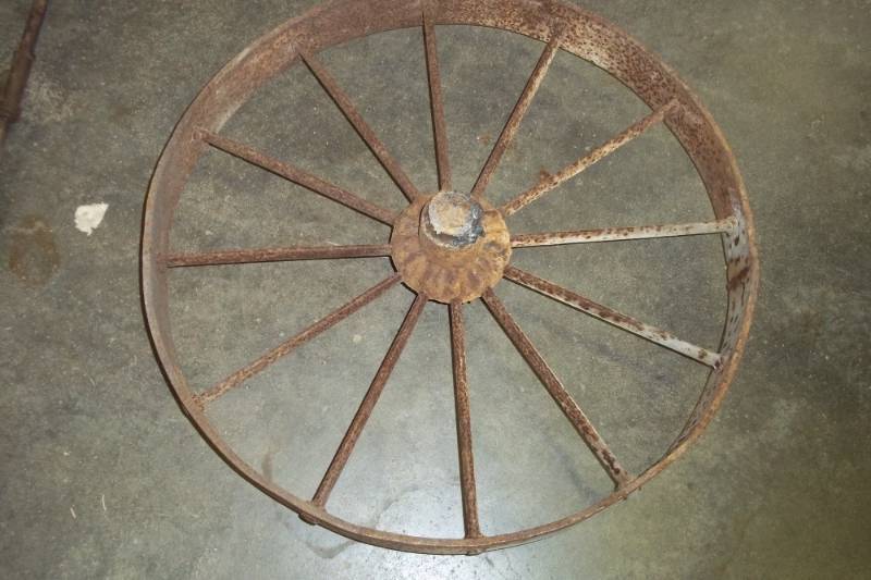 lot 43 image: Vintage steel wheel