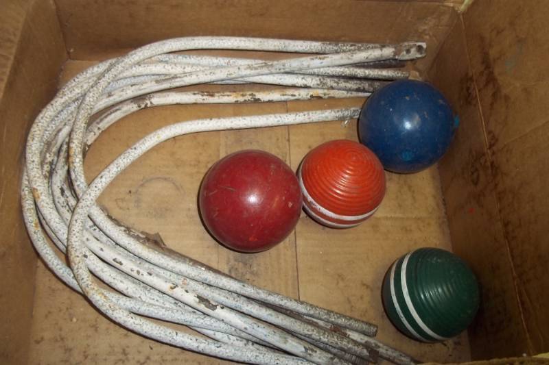 lot 217 image: Croquette Balls and hoops
