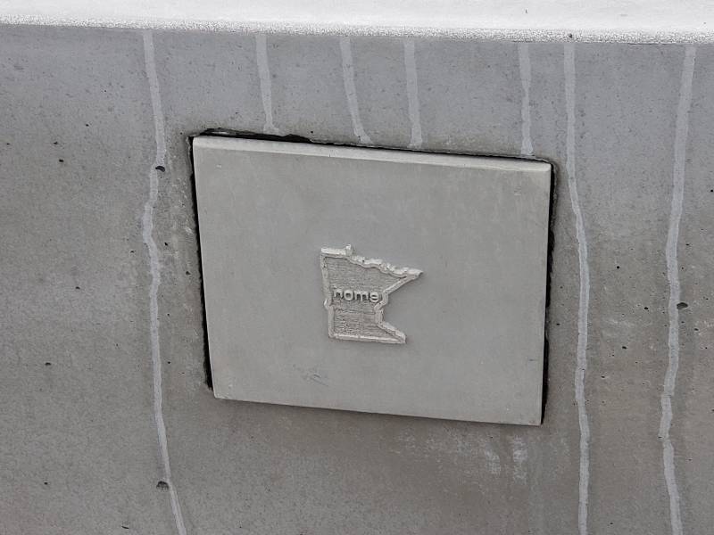 lot 3 image: Large Concrete Table  Planter  Bench  Accent Piece