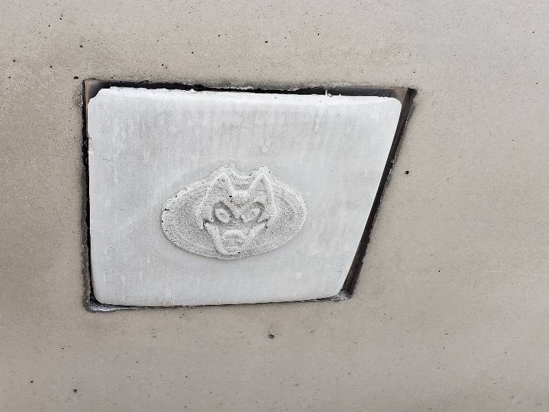 lot 4 image: Large Concrete Table  Planter  Bench  Accent Piece