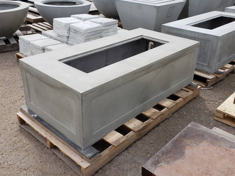 lot 8 image: Large Concrete Planter  Bench  Accent Piece