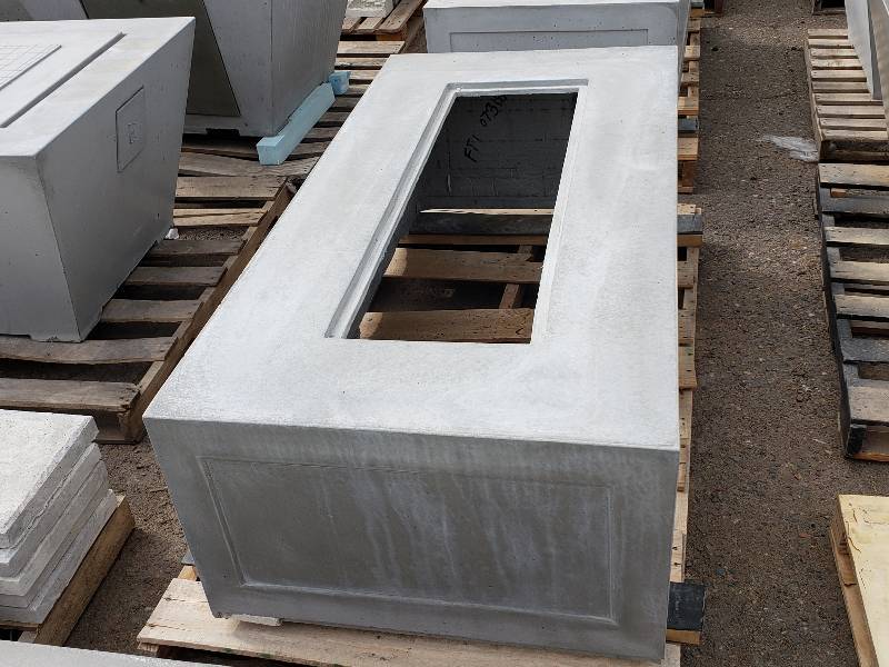 lot 9 image: Large Concrete Planter  Bench  Accent Piece