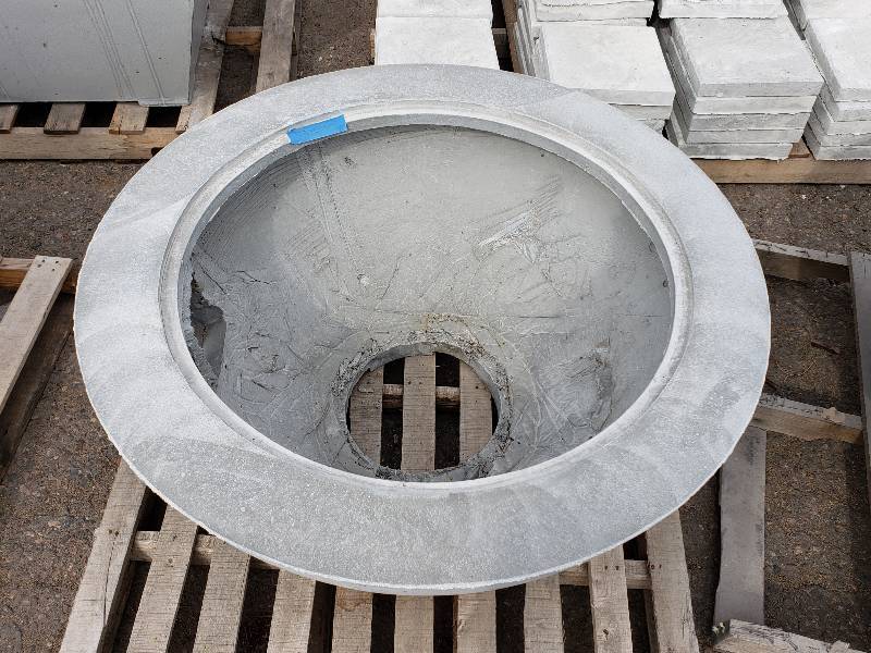 lot 16 image: Large Concrete Planter  Wood-Burning Fire Pit  Accent Pot