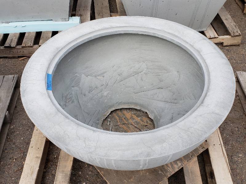 lot 17 image: Large Concrete Planter  Wood-Burning Fire Pit  Accent Pot