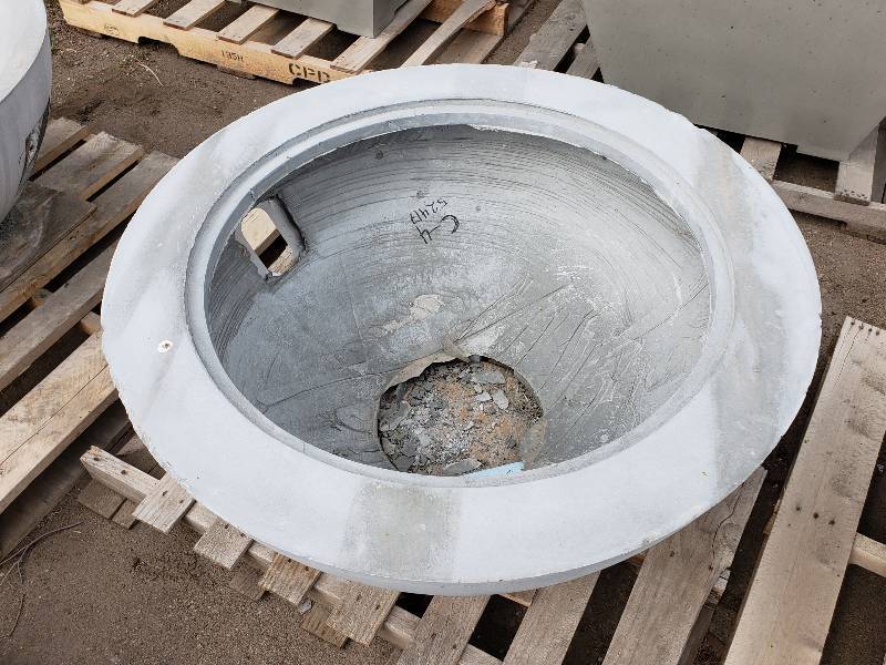 lot 20 image: Large Concrete Planter  Wood-Burning Fire Pit  Accent Pot