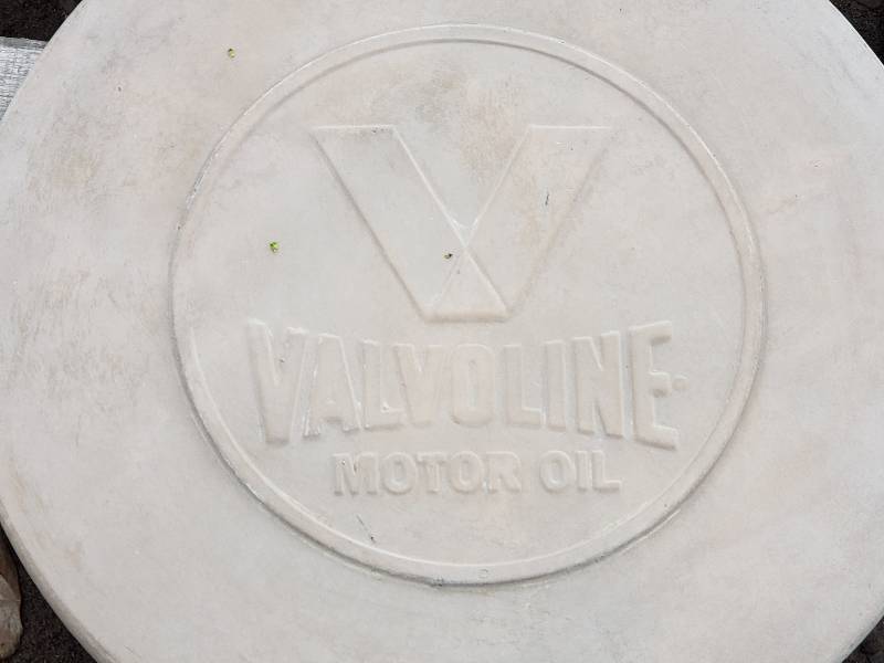 lot 62 image: Valvoline Concrete Paver  Yard Art  Wall Hanging