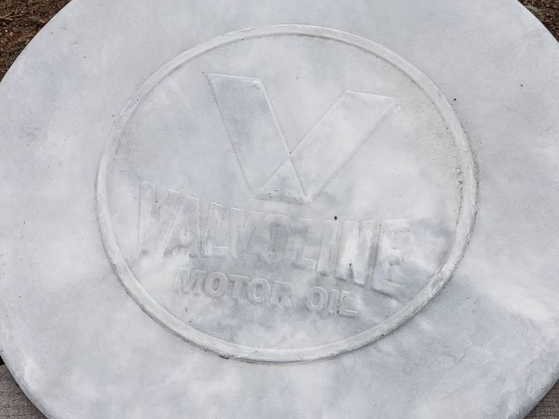 lot 65 image: Valvoline Concrete Paver  Yard Art  Wall Hanging