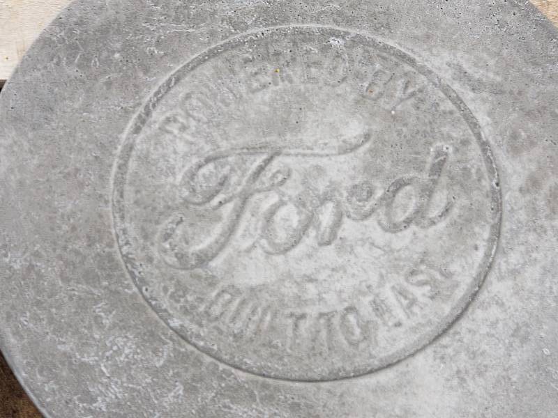 lot 68 image: Ford Logo Concrete Paver  Yard Art  Wall Hanging