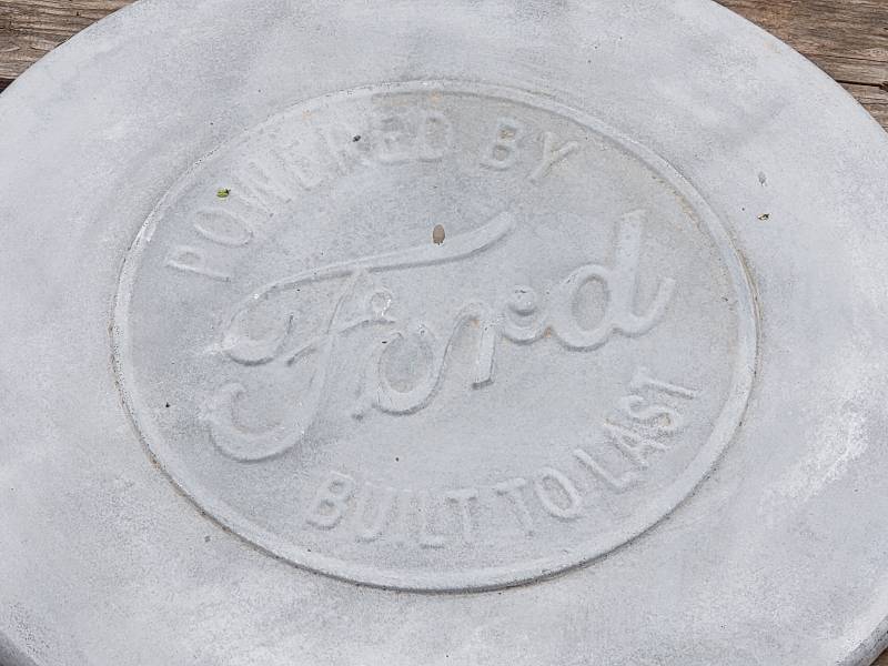 lot 69 image: Ford Logo Concrete Paver  Yard Art  Wall Hanging