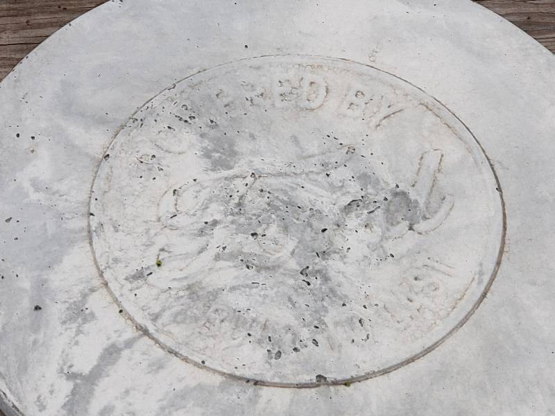 lot 70 image: Ford Logo Concrete Paver  Yard Art  Wall Hanging