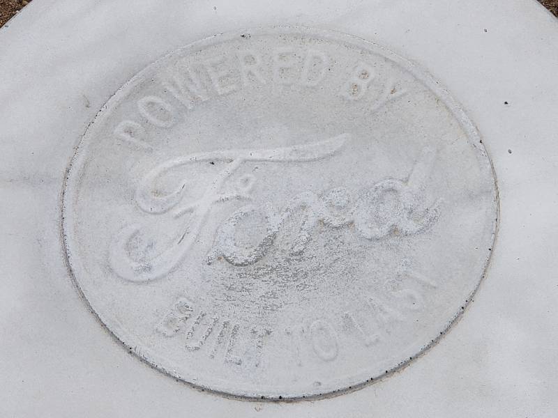 lot 71 image: Ford Logo Concrete Paver  Yard Art  Wall Hanging