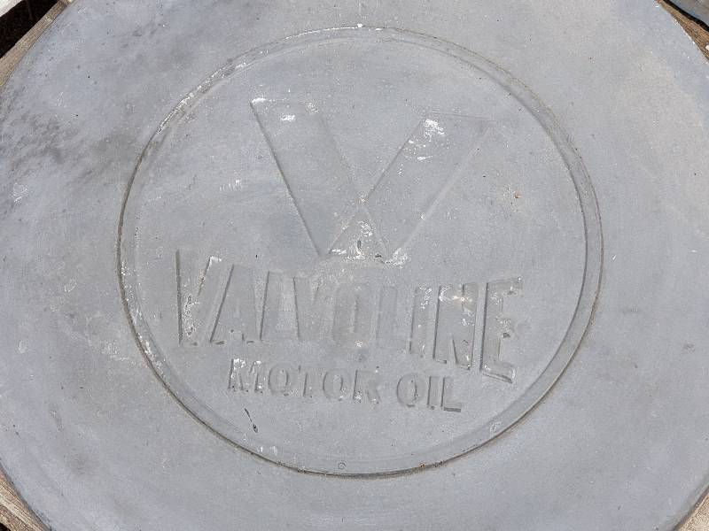 lot 111 image: Valvoline Logo Concrete Paver  Yard Art  Wall Hanging