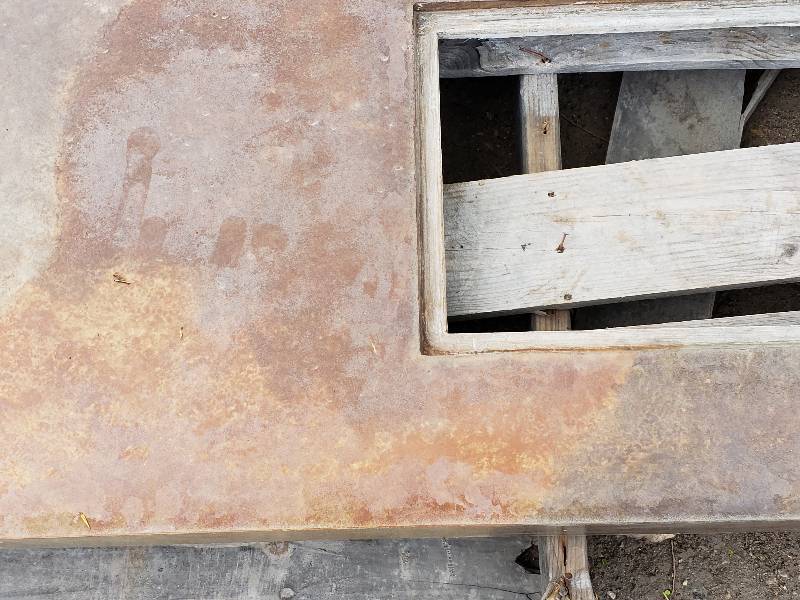 lot 122 image: Rectangle Concrete Table  Bench Top